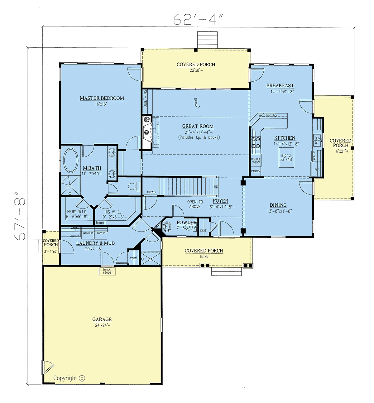 Craftsman Traditional Level One of Plan 52012