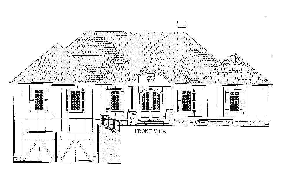 Country, Craftsman Plan with 4202 Sq. Ft., 4 Bedrooms, 4 Bathrooms, 4 Car Garage Picture 22