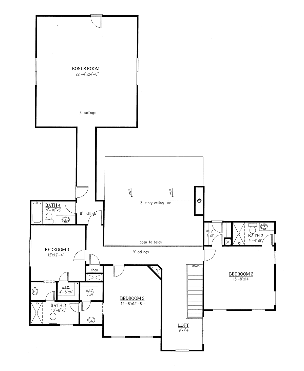 Farmhouse Traditional Level Two of Plan 52022