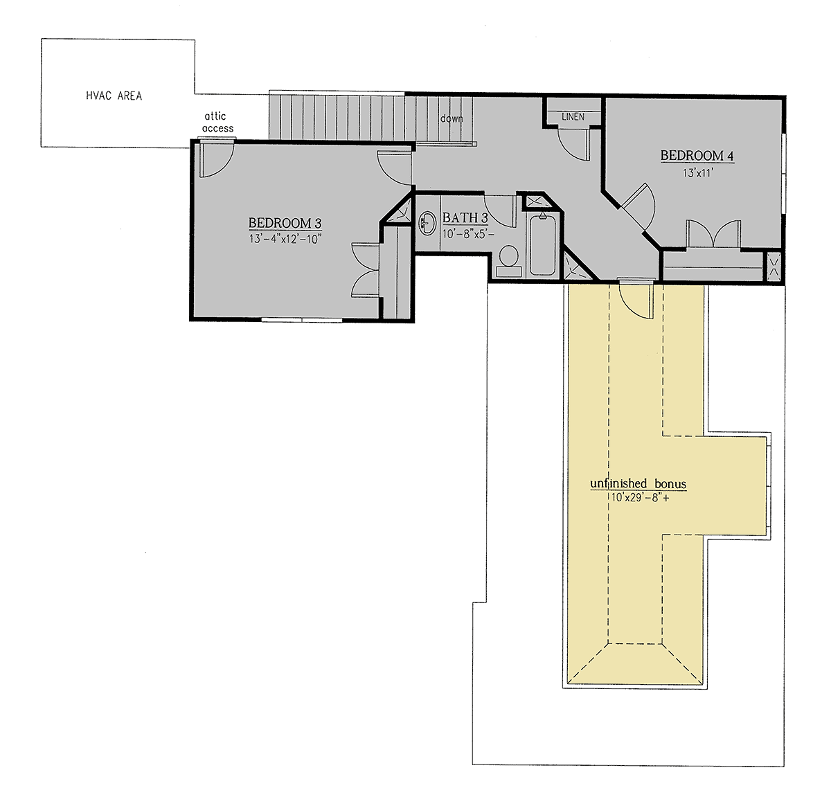 Craftsman Farmhouse Level Two of Plan 52030