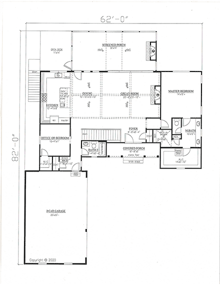 House Plan 52035 First Level Plan