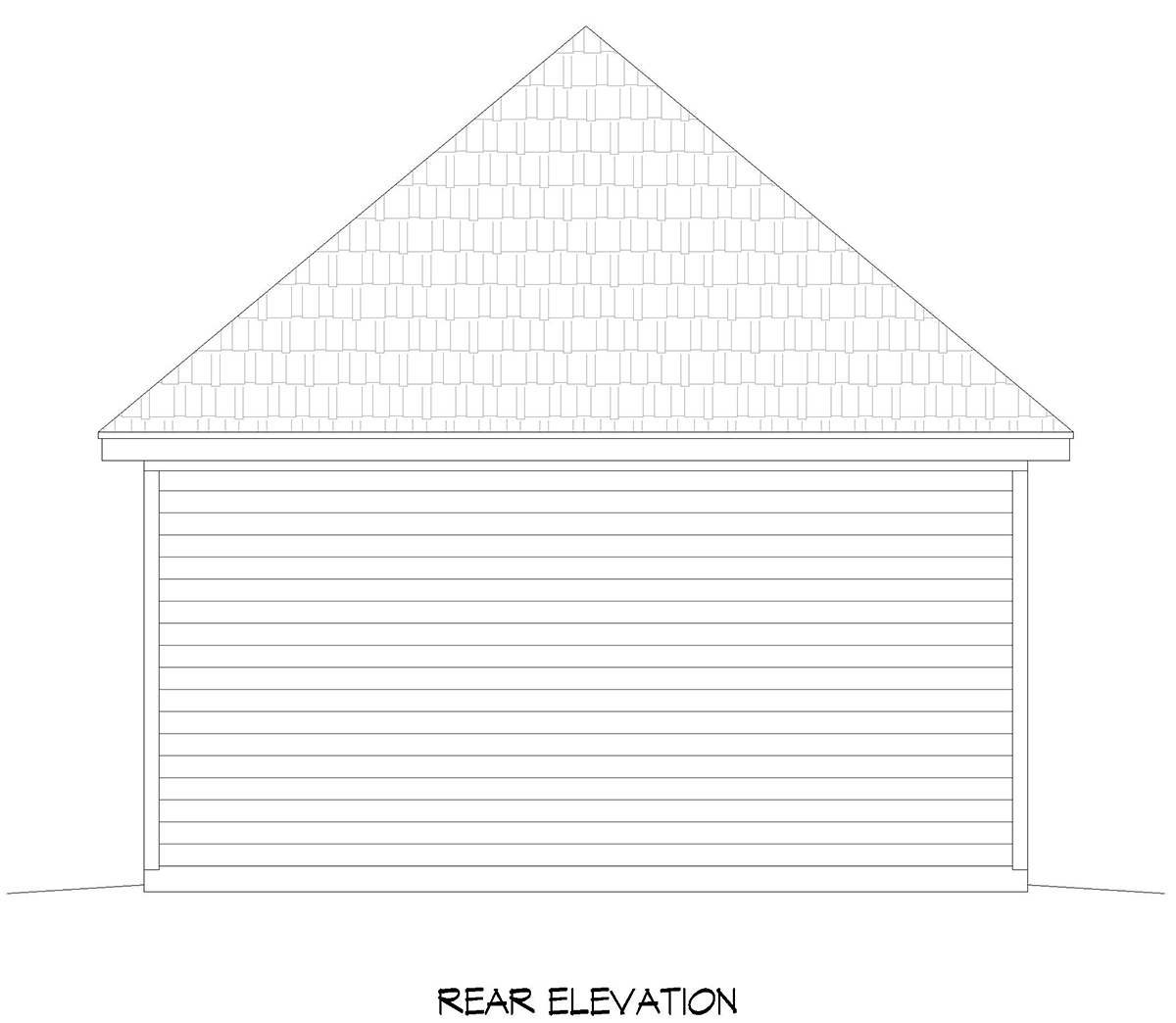 Contemporary Rear Elevation of Plan 52102