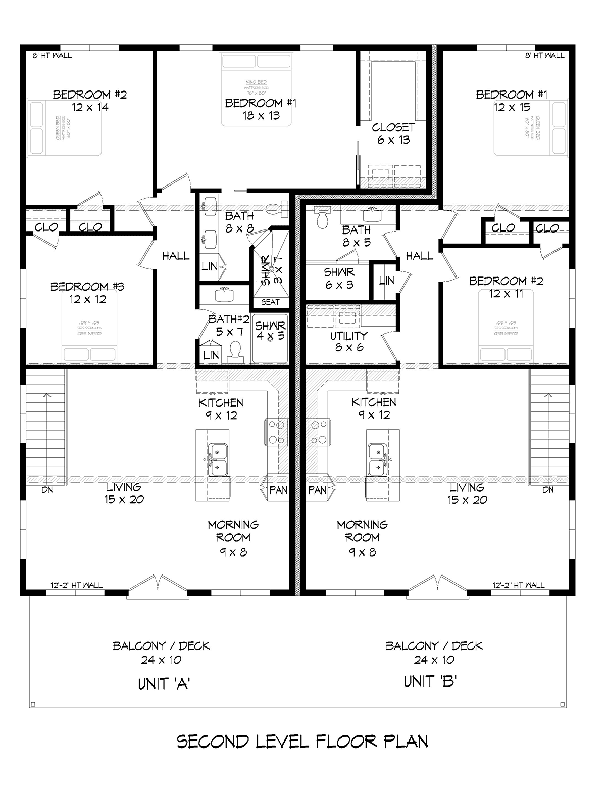 Contemporary Modern Level Two of Plan 52105