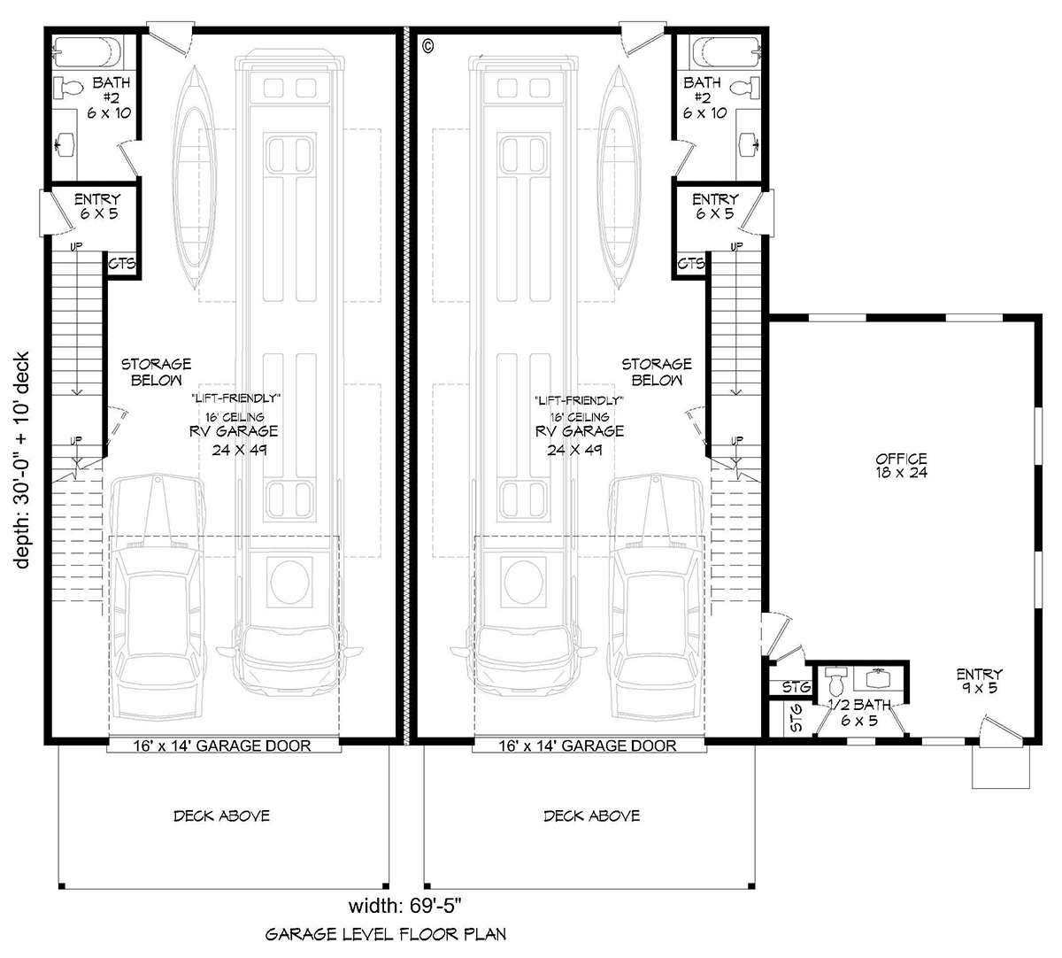 Contemporary Modern Level One of Plan 52108
