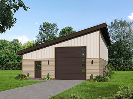 Contemporary Modern Elevation of Plan 52112