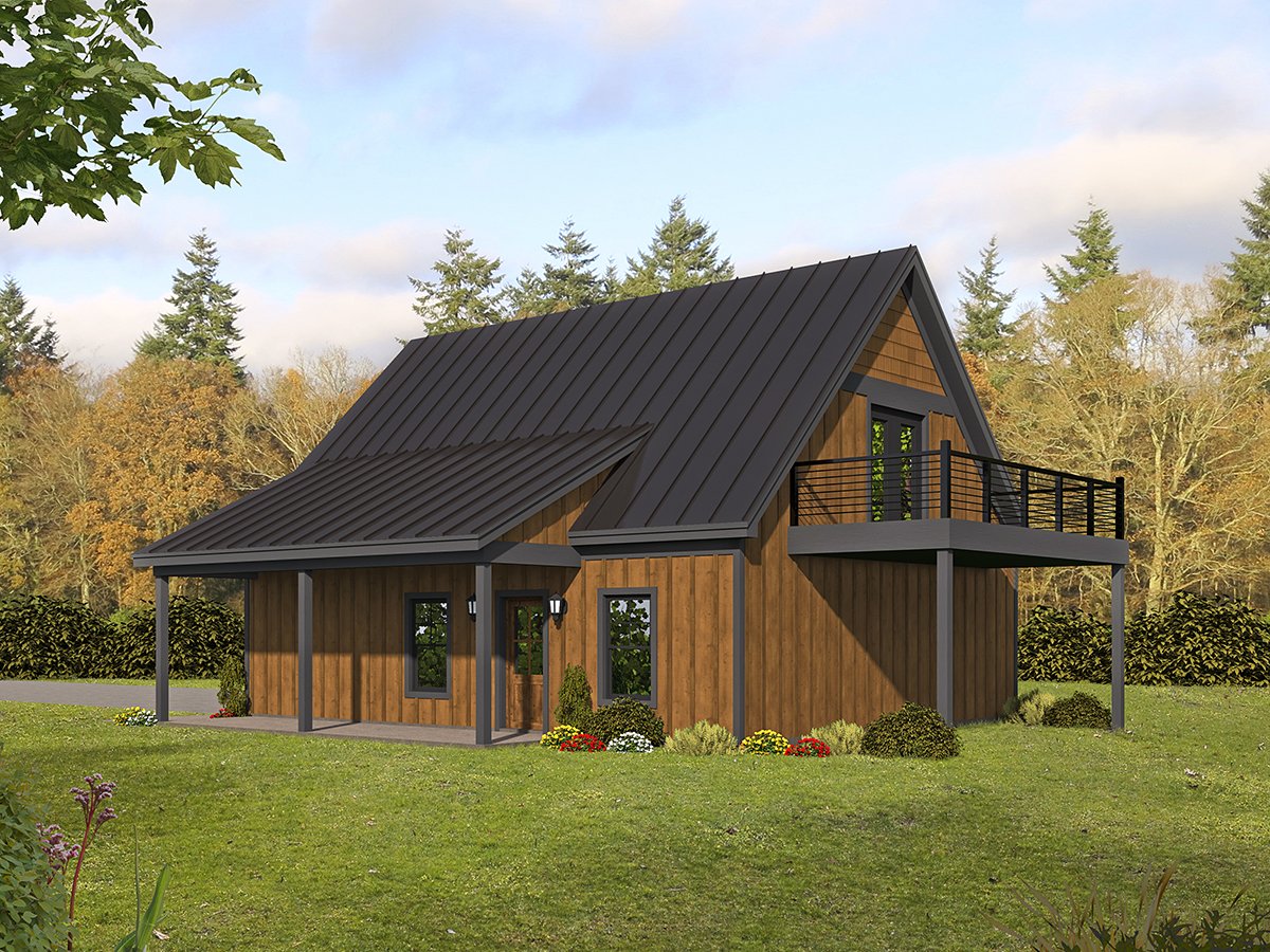 Bungalow Country Craftsman Traditional Rear Elevation of Plan 52113