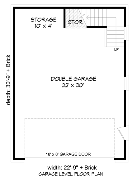 Garage Plan 52114 - 2 Car Garage Apartment First Level Plan