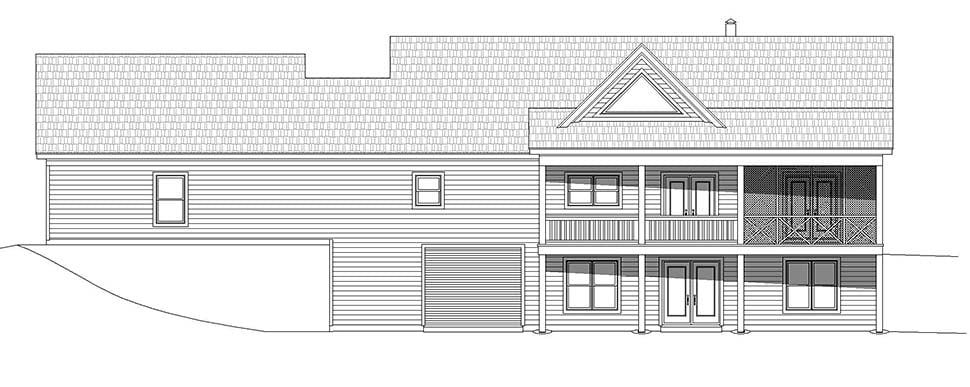 Country, Farmhouse, Traditional Plan with 1787 Sq. Ft., 2 Bedrooms, 2 Bathrooms, 2 Car Garage Picture 5