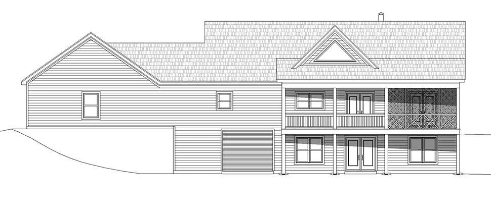 Country, Farmhouse, Traditional Plan with 1787 Sq. Ft., 2 Bedrooms, 2 Bathrooms, 2 Car Garage Picture 5