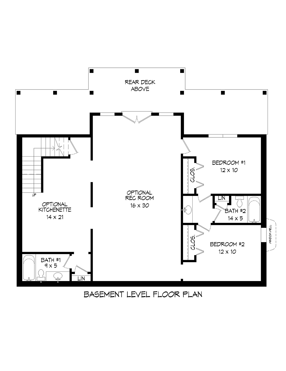 Traditional Lower Level of Plan 52127