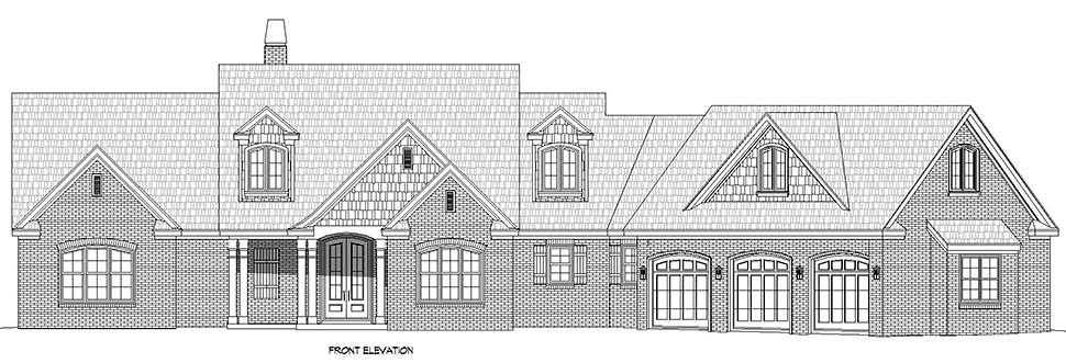 Country, Farmhouse, Traditional Plan with 3510 Sq. Ft., 3 Bedrooms, 3 Bathrooms, 3 Car Garage Picture 4