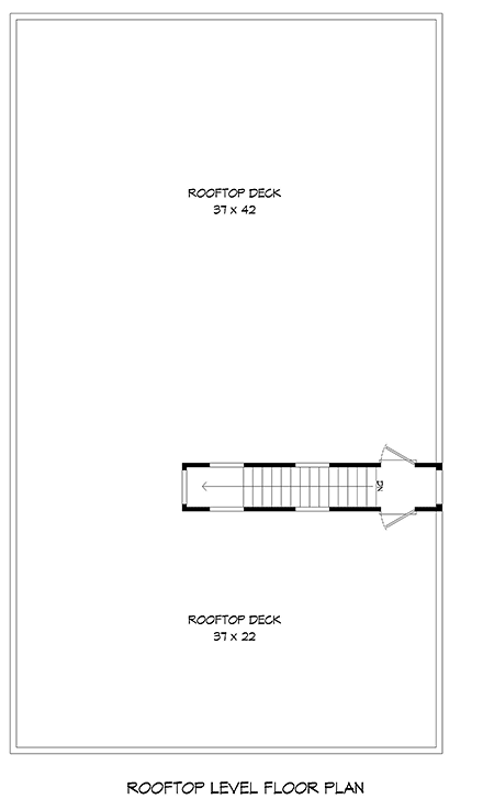 Garage-Living Plan 52129 Second Level Plan