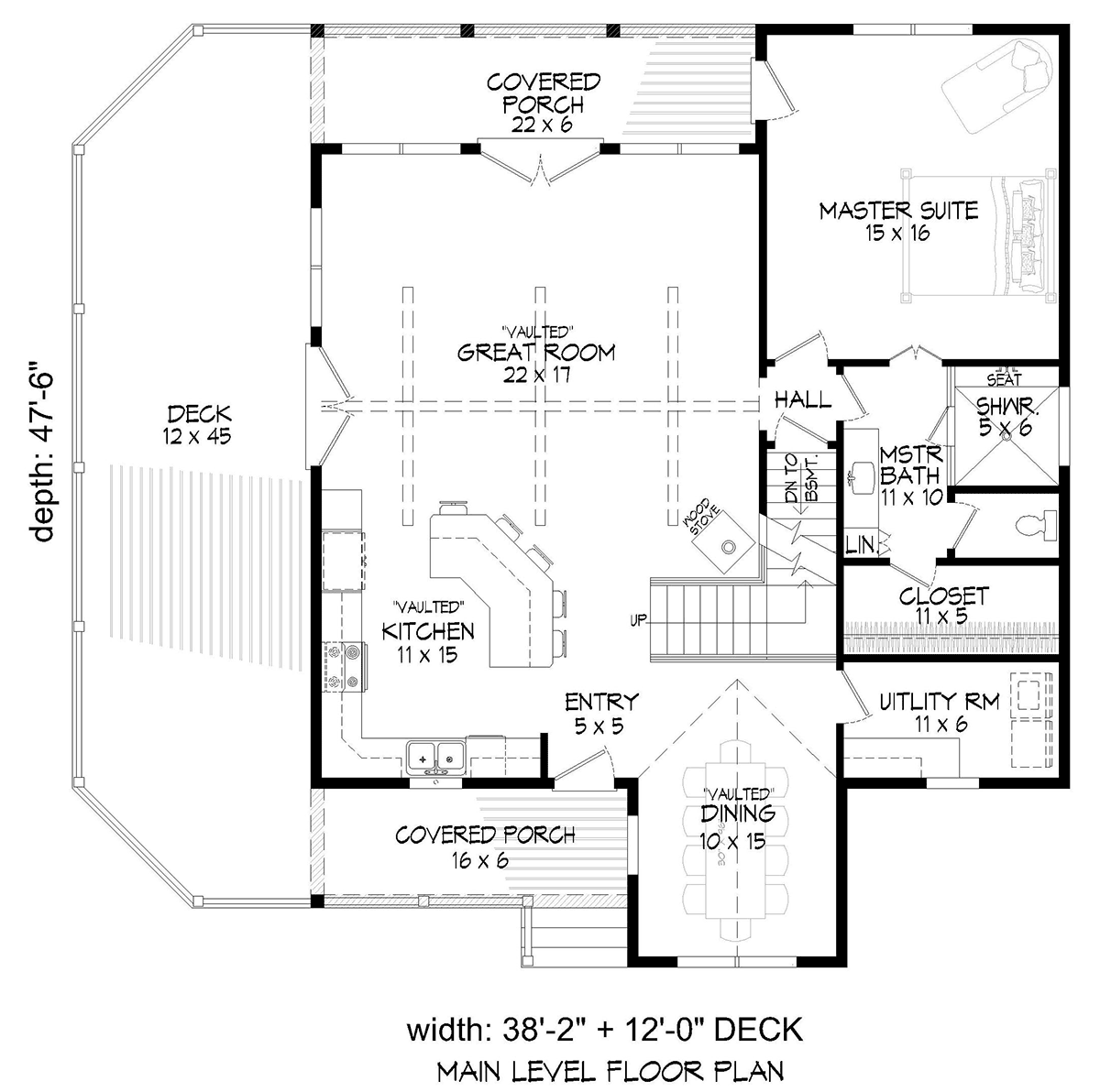 Country Farmhouse Level One of Plan 52131