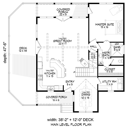 House Plan 52131 First Level Plan