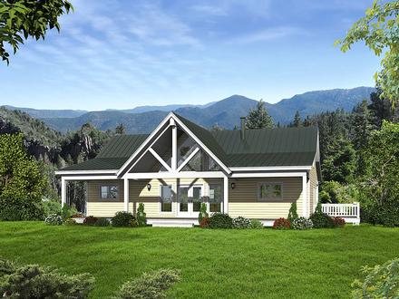 Country Ranch Traditional Elevation of Plan 52135