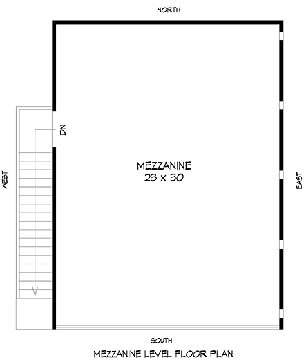 Garage Plan 52142 - 2 Car Garage Second Level Plan