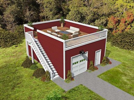 Cape Cod Coastal Saltbox Elevation of Plan 52142
