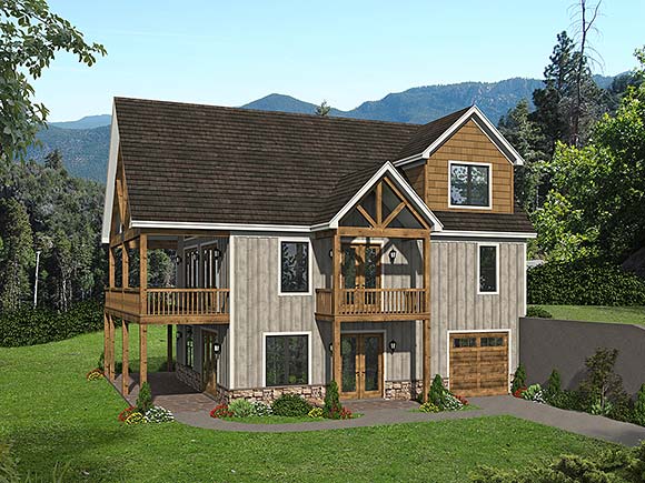 Plan 52148 | Prairie Style with 3 Bed, 2 Bath, 2 Car Garage