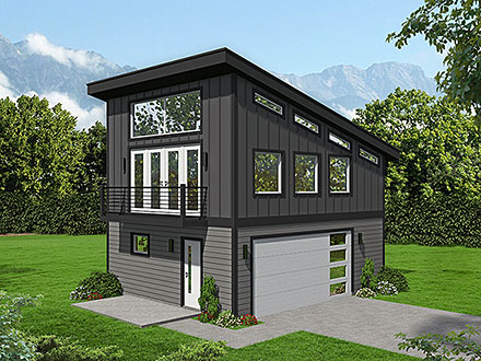 Contemporary Modern Elevation of Plan 52160
