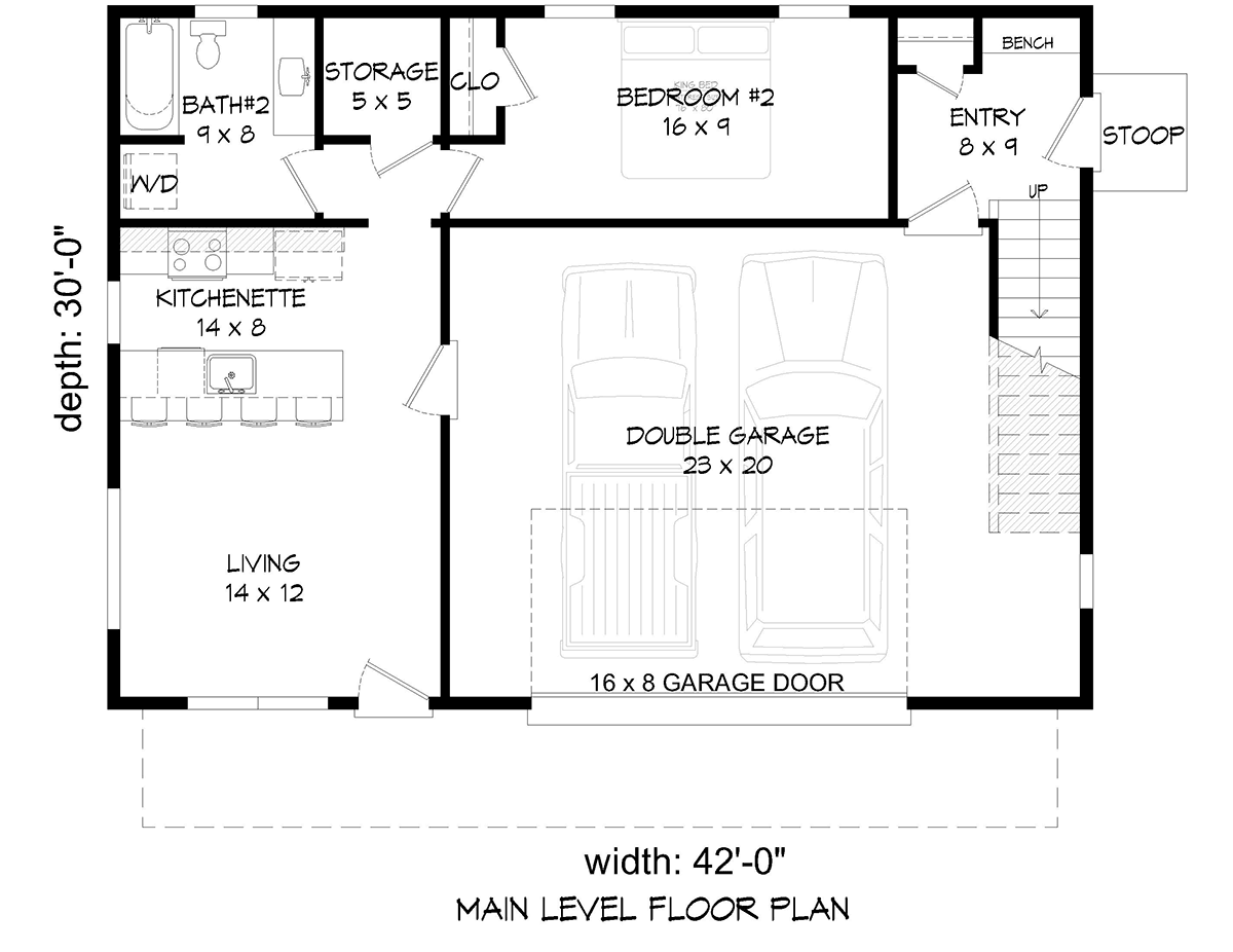 Contemporary Modern Level One of Plan 52162