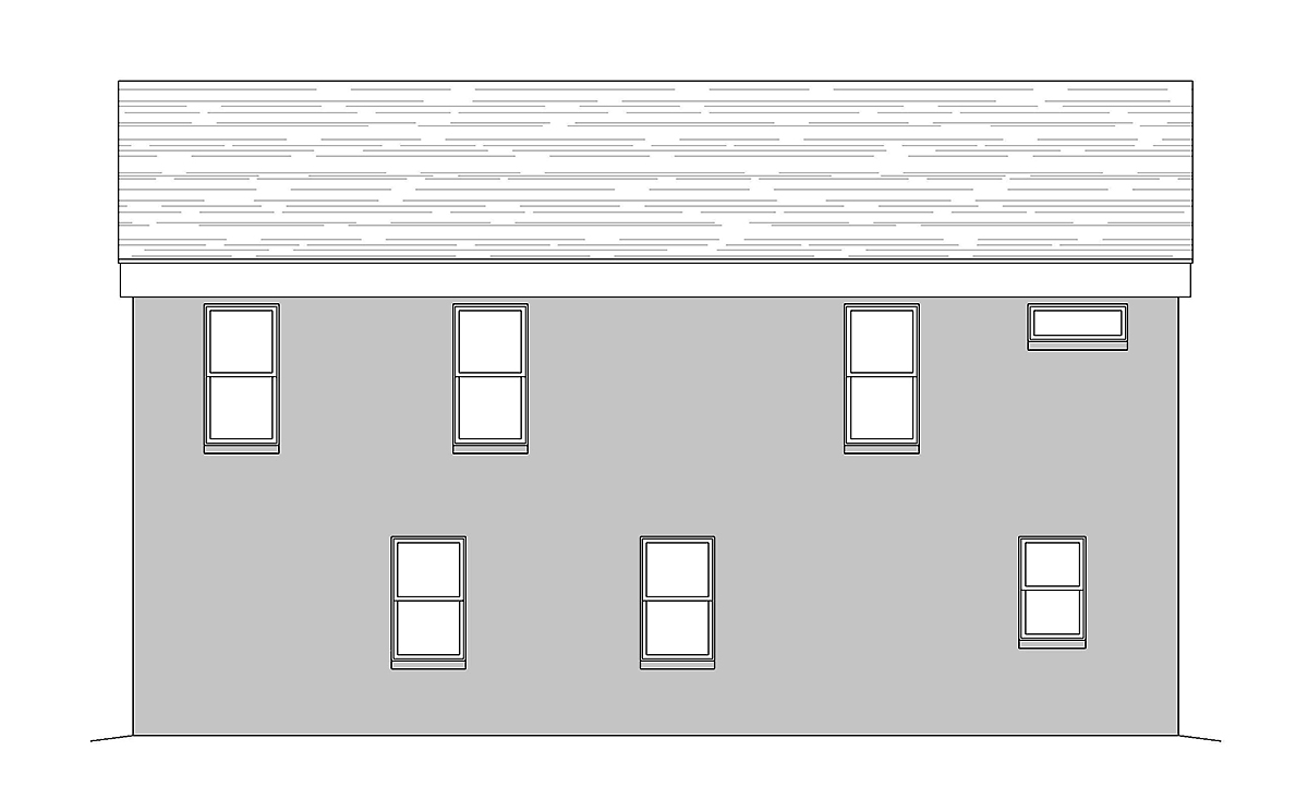 Contemporary Modern Rear Elevation of Plan 52162