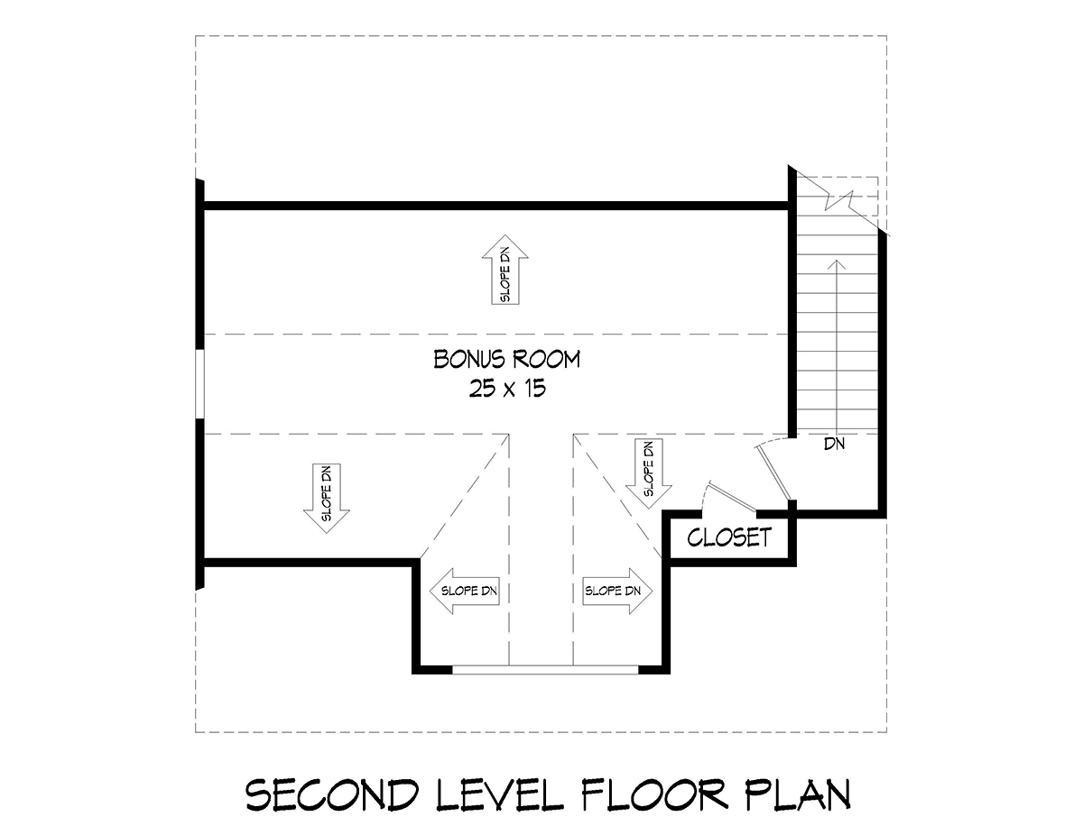 Country Farmhouse Traditional Level Two of Plan 52167