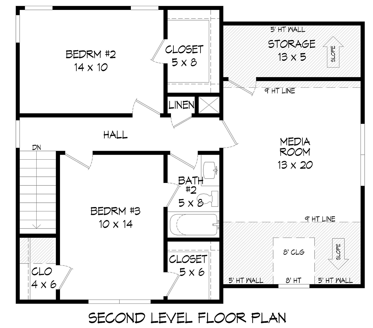 Farmhouse Traditional Level Two of Plan 52168