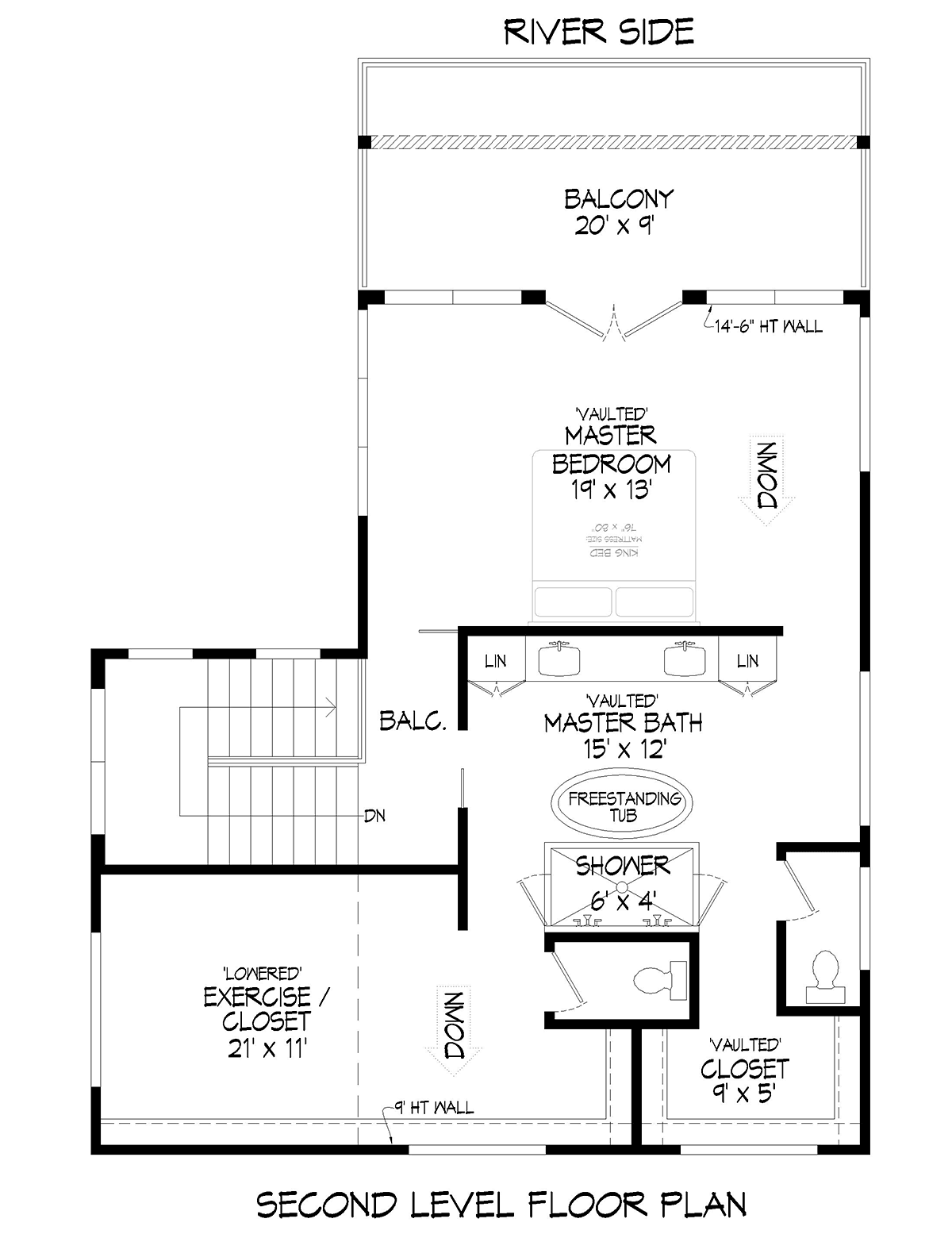 Coastal Contemporary Modern Level Two of Plan 52170