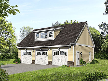 Country Prairie Elevation of Plan 52179