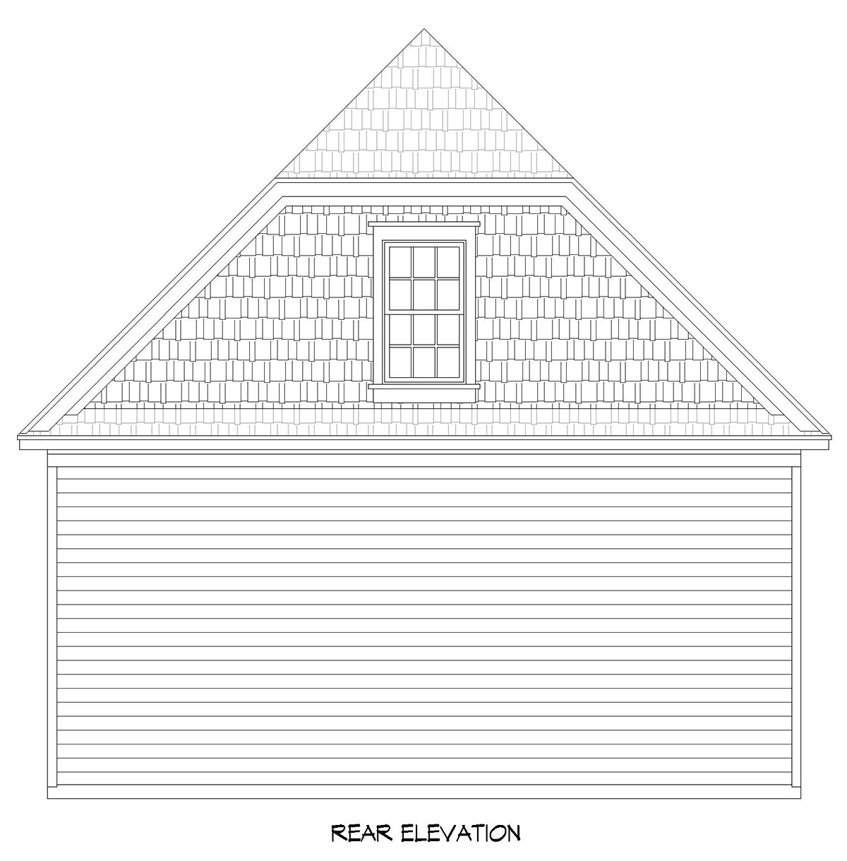 Bungalow Cottage Country Craftsman French Country Rear Elevation of Plan 52180