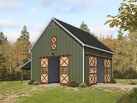 Country Farmhouse Traditional Elevation of Plan 52184