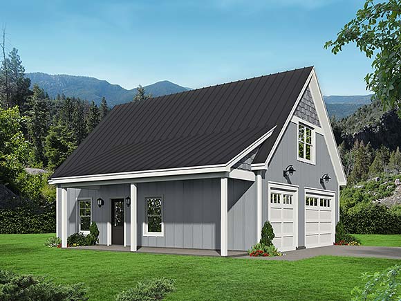 Garage-Living Plan 52185