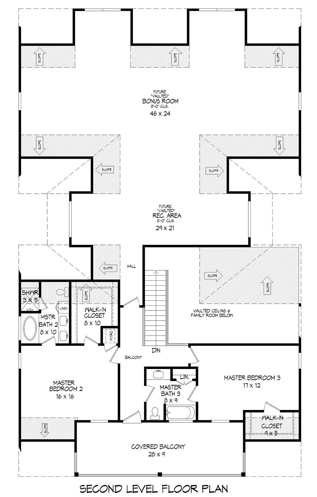 Country Farmhouse Level Two of Plan 52189