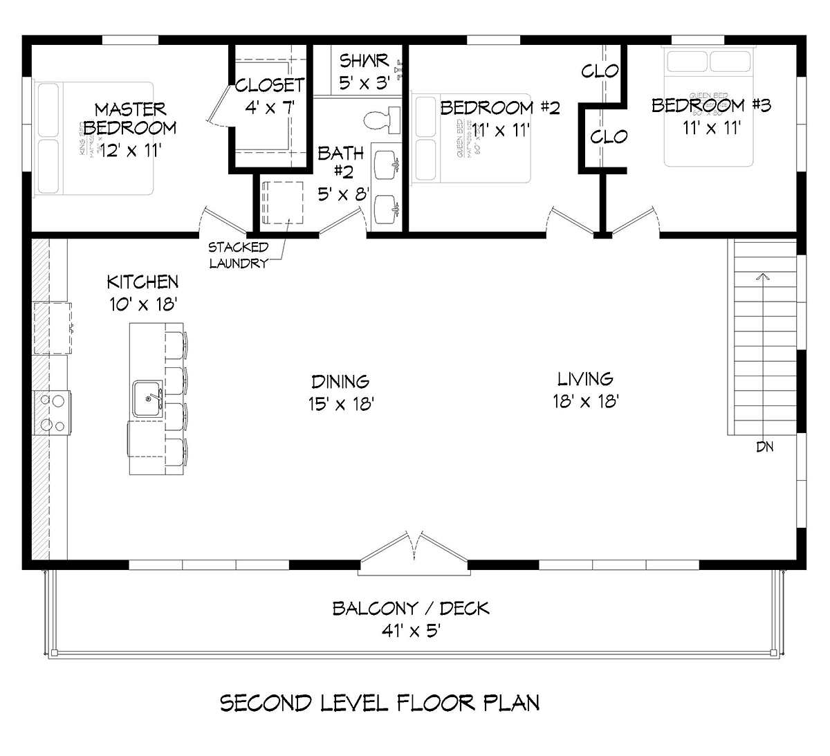 Contemporary Modern Level Two of Plan 52192