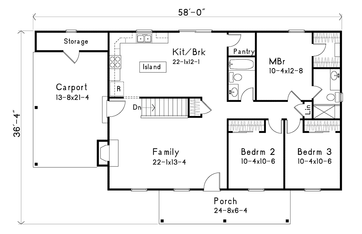 Ranch Level One of Plan 52201