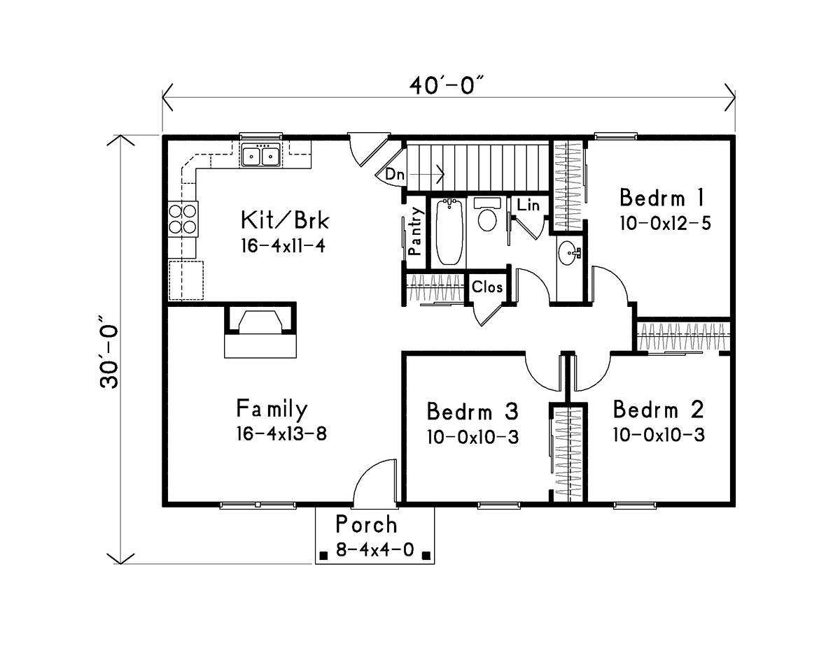 Ranch Level One of Plan 52203