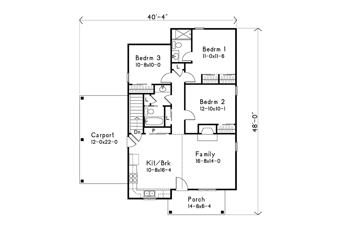 Ranch Level One of Plan 52204