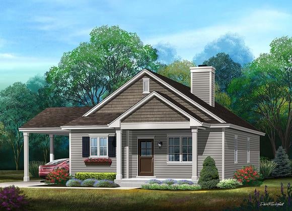 House Plan 52204 Elevation