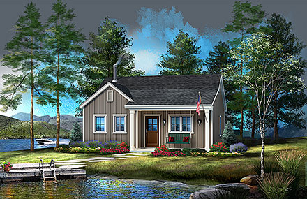 Ranch Elevation of Plan 52207