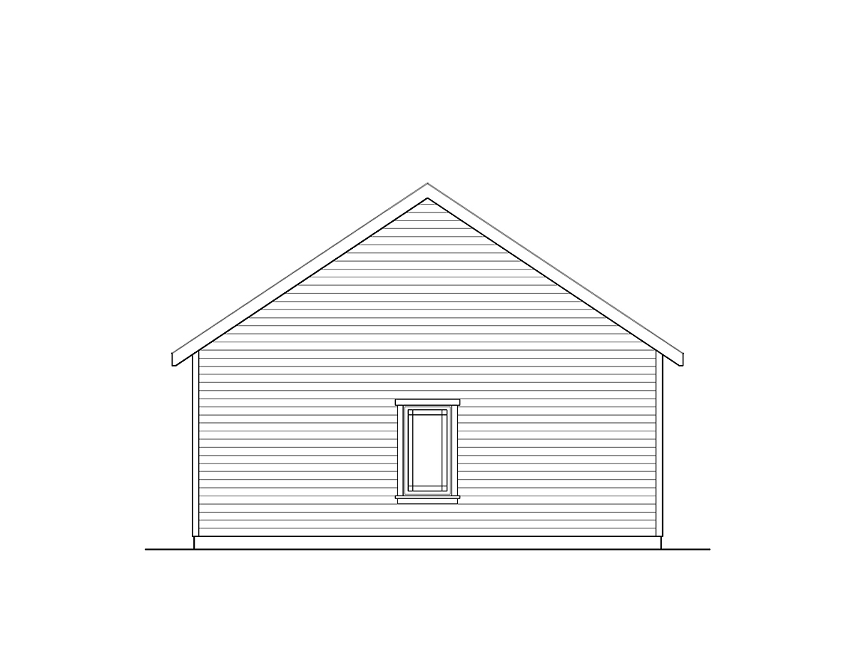 Traditional Rear Elevation of Plan 52224