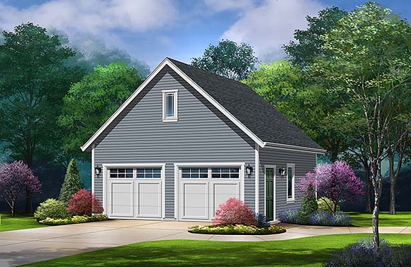 Garage Plan 52226 - 2 Car Garage Elevation