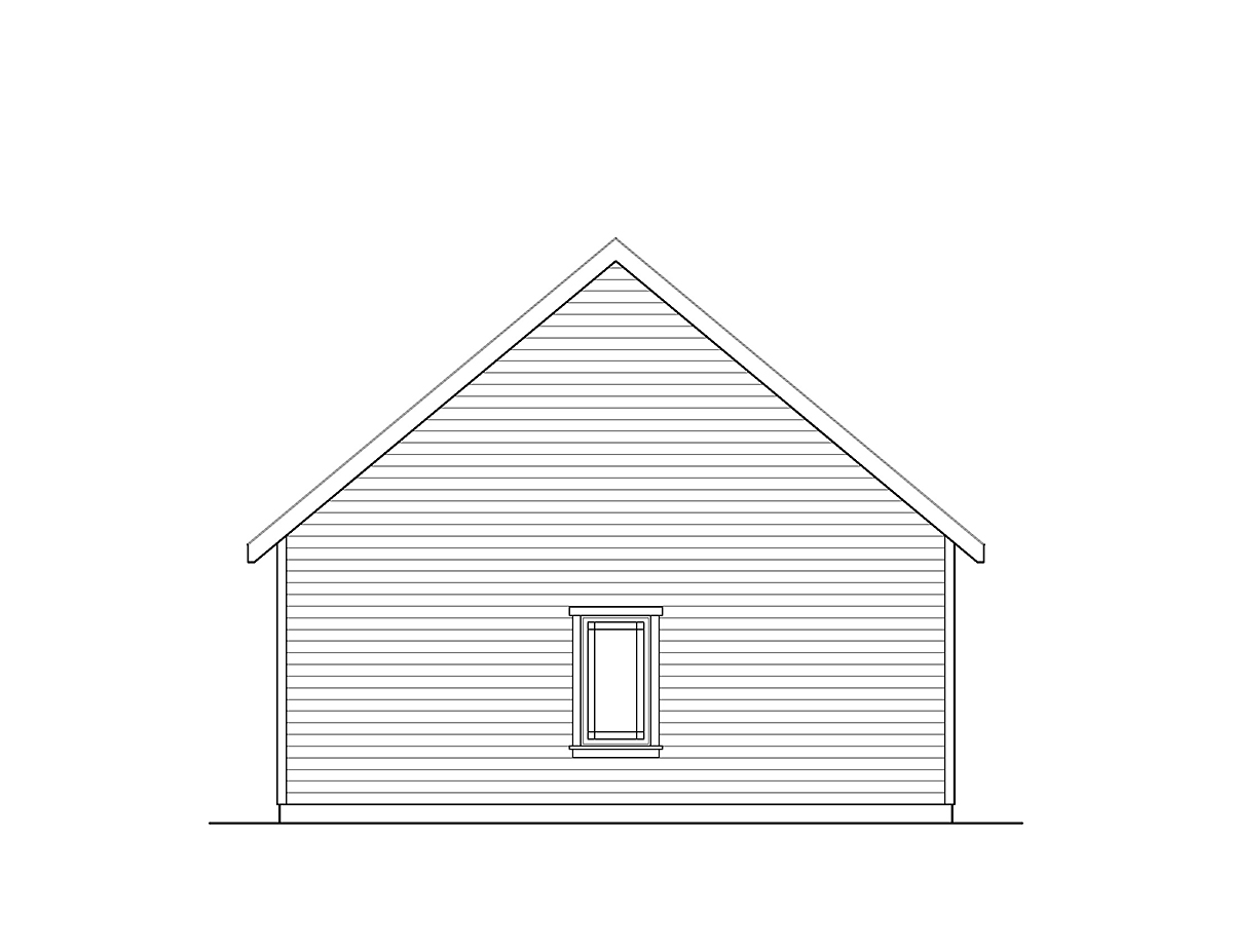 Traditional Rear Elevation of Plan 52226