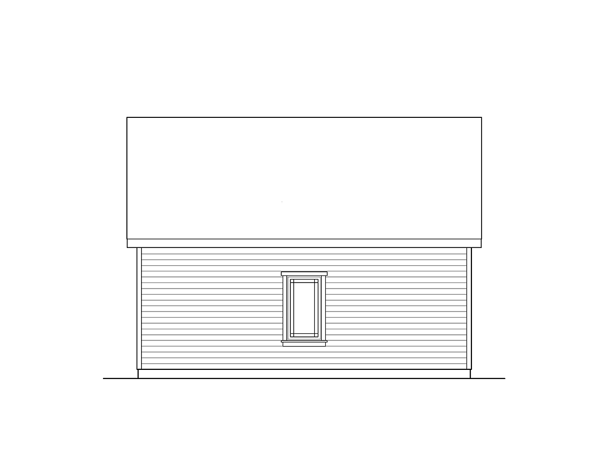 Traditional Rear Elevation of Plan 52227
