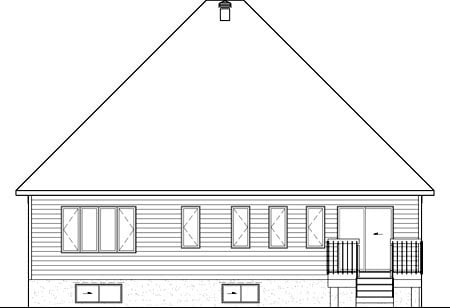  Rear Elevation of Plan 52526