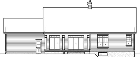  Rear Elevation of Plan 52535