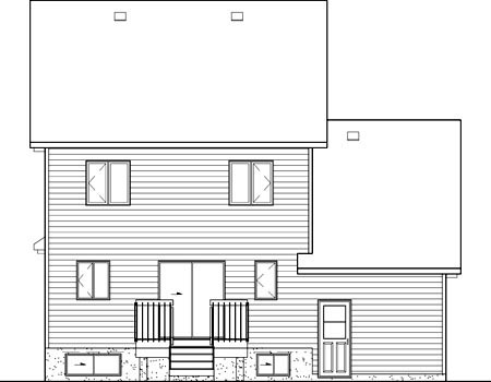  Rear Elevation of Plan 52569