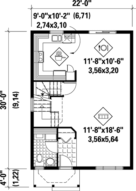 House Plan 52723 First Level Plan