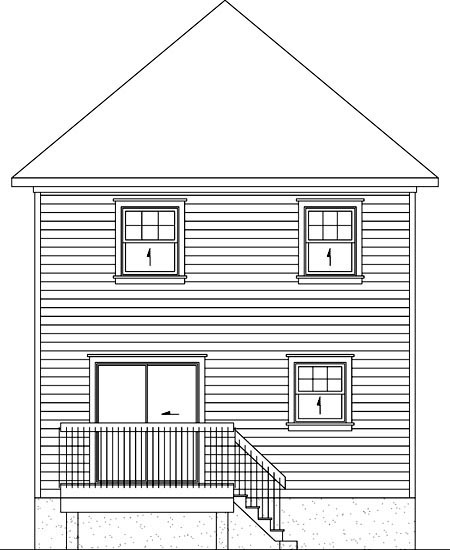  Rear Elevation of Plan 52723