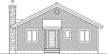  Rear Elevation of Plan 52780