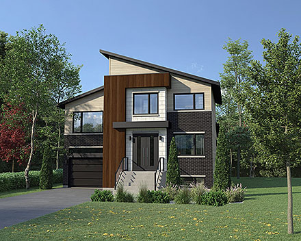 Contemporary Modern Elevation of Plan 52836